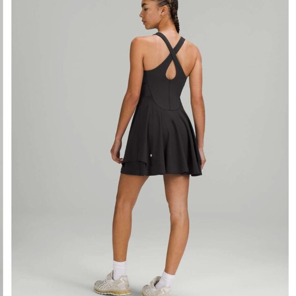 Lululemon Court Crush Tennis Dress Black Size 6 - Picture 4 of 7